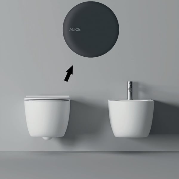 Λεκάνη Κρεμαστή Unica 55 black matt